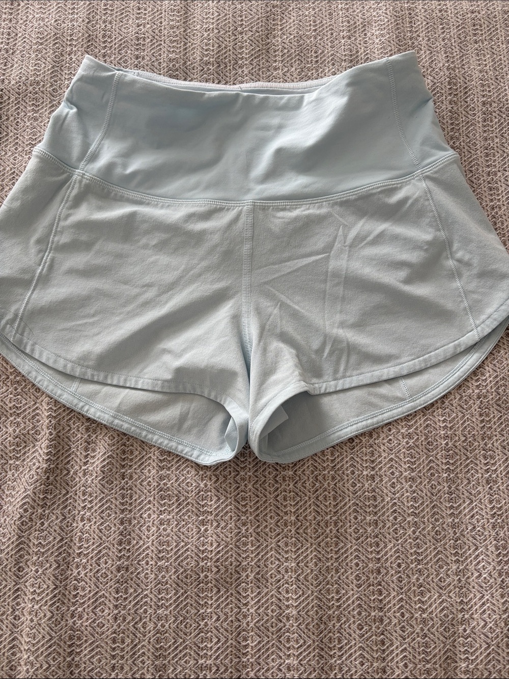 lululemon athletica Light Blue High-Waist “Hottie”Shorts